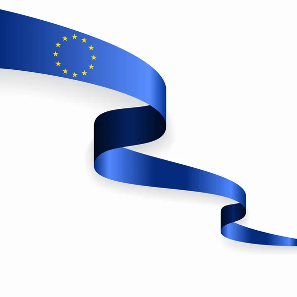 Europese Unie vlag golvende abstracte achtergrond. Vectorillustratie. — Stockvector