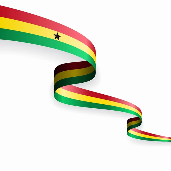 Bandera de Ghana ondulado fondo abstracto. Ilustración vectorial. — Archivo Imágenes Vectoriales