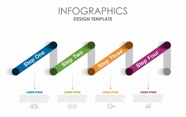 Plantilla de diseño infográfico con lugar para sus datos. Ilustración vectorial. — Vector de stock