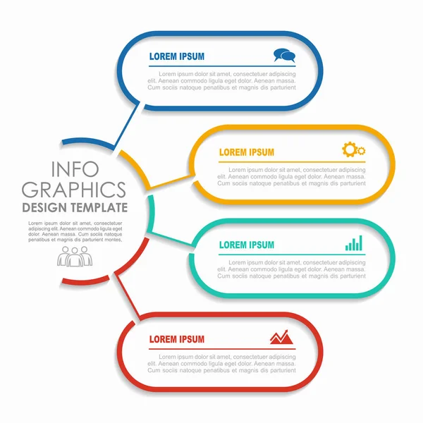 Infographic design template with place for your data. Vector illustration. — Stock Vector