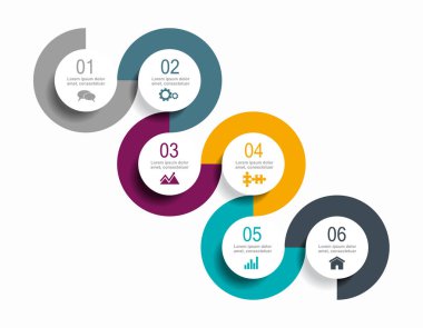 Verileriniz için yer alan bilgi tasarım şablonu. Vektör illüstrasyonu.