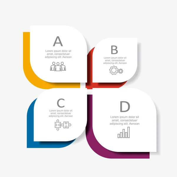 Modelo de design de infográfico com lugar para seus dados. Ilustração vetorial. — Vetor de Stock