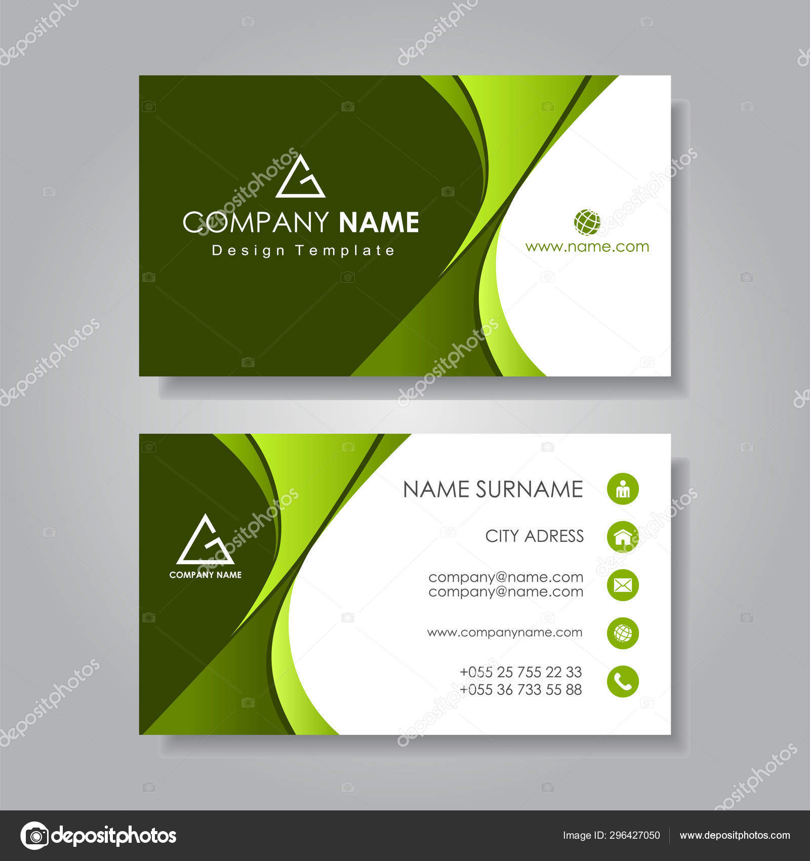 Modern business card template flat design. Vector illustration For Template For Calling Card