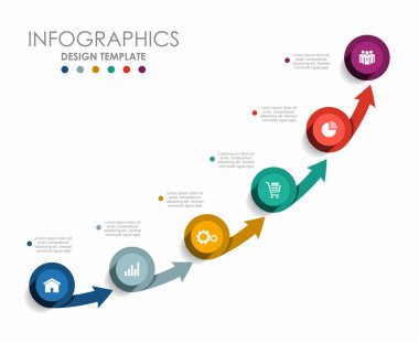 Verileriniz için yer alan bilgi tasarım şablonu. Vektör illüstrasyonu.