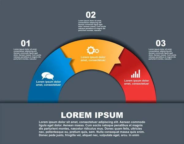 Infografische Design-Vorlage mit Platz für Ihre Daten. Vektorillustration. — Stockvektor