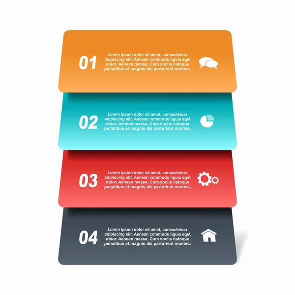 Infographic design template met plaats voor uw gegevens. Vectorillustratie. — Stockvector