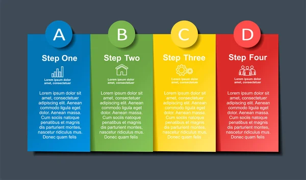 Infographic design template with place for your data. Vector illustration. — Stock Vector