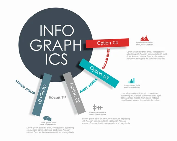 Infografische Design-Vorlage mit Platz für Ihre Daten. Vektorillustration. — Stockvektor