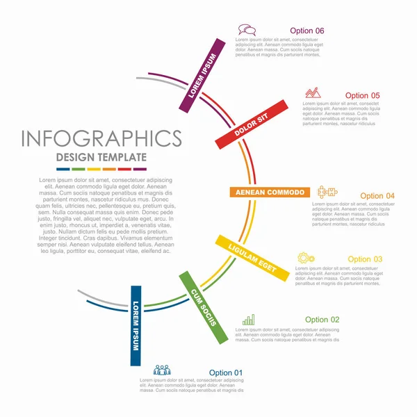 Infografisk designmall med plats för dina data. Vektorillustration. — Stock vektor