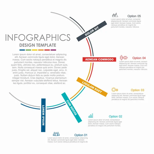 Infografisk designmall med plats för dina data. Vektorillustration. — Stock vektor