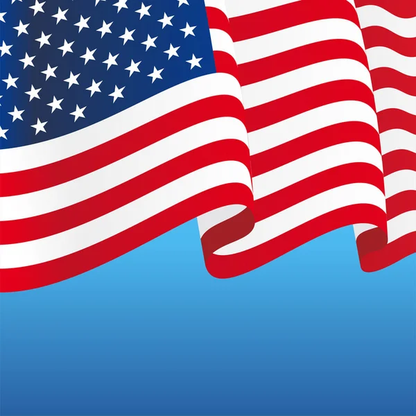 Fond abstrait ondulé drapeau américain. Illustration vectorielle. — Image vectorielle