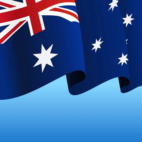 Australische Flagge welligen abstrakten Hintergrund. Vektorillustration. — Stockvektor