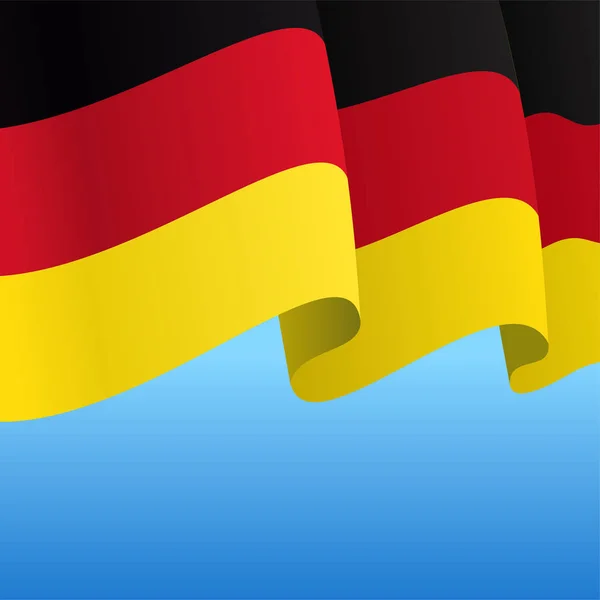 Bandera alemana ondulado fondo abstracto. Ilustración vectorial. — Archivo Imágenes Vectoriales