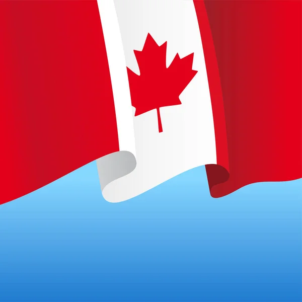 Bandeira canadense ondulado fundo abstrato. Ilustração vetorial. —  Vetores de Stock