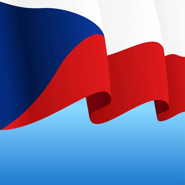 Tschechische Flagge welligen abstrakten Hintergrund. Vektorillustration. — Stockvektor