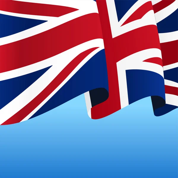 Great Britain flag wavy abstract background. Vector illustration. — Stock Vector