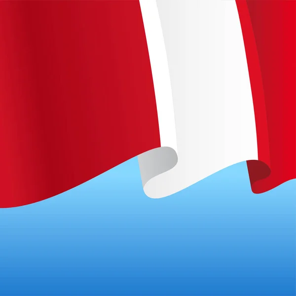 Bandera peruana ondulada fondo abstracto. Ilustración vectorial. — Vector de stock