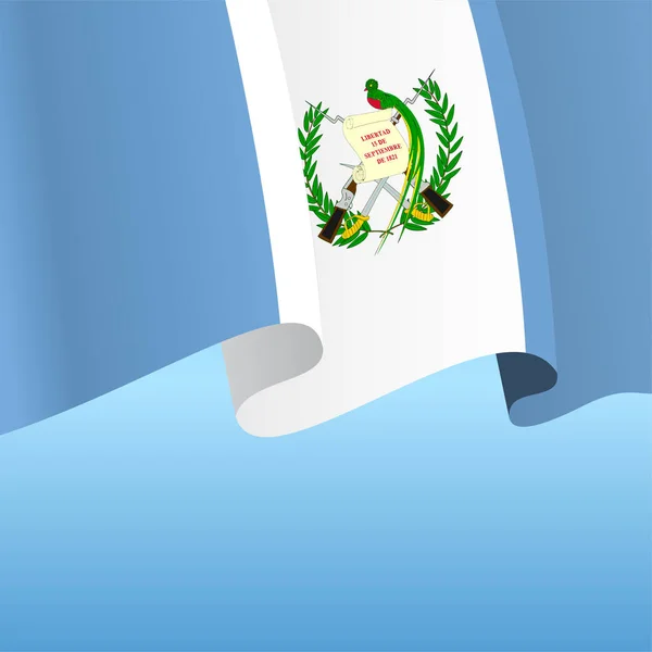 Guatemaltekische Flagge welligen abstrakten Hintergrund. Vektorillustration. — Stockvektor