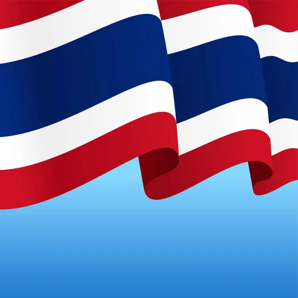 Thaise vlag golvende abstracte achtergrond. Vectorillustratie. — Stockvector