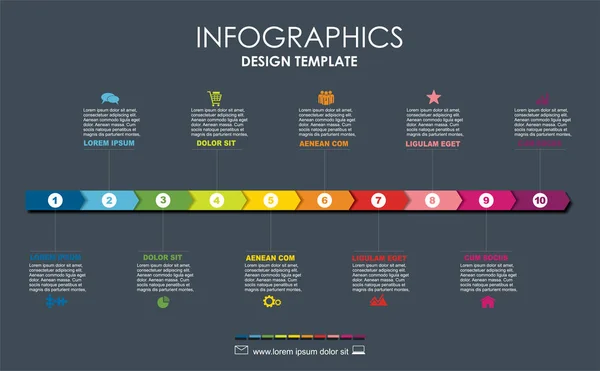 Infographic design template met plaats voor uw gegevens. Vectorillustratie. — Stockvector