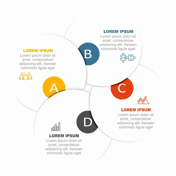 Modello di design infografico con spazio per i tuoi dati. Illustrazione vettoriale. — Vettoriale Stock