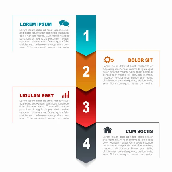 Plantilla de diseño infográfico con lugar para sus datos. Ilustración vectorial. — Archivo Imágenes Vectoriales