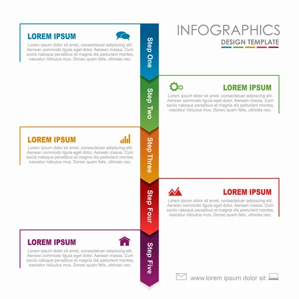 Modèle de conception infographique avec place pour vos données. Illustration vectorielle. — Image vectorielle