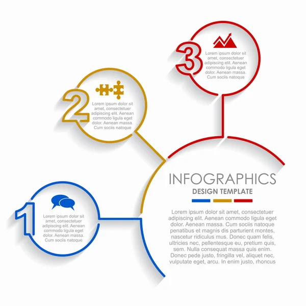 Infographic design template met plaats voor uw gegevens. Vectorillustratie. — Stockvector