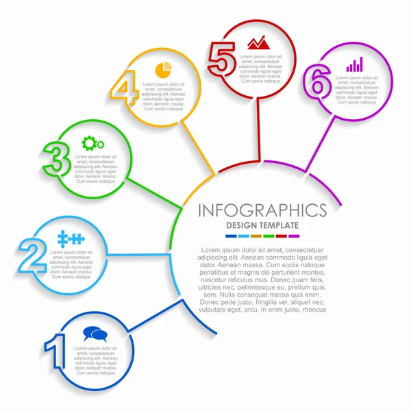 Infographic design template with place for your data. Vector illustration. — Stock Vector