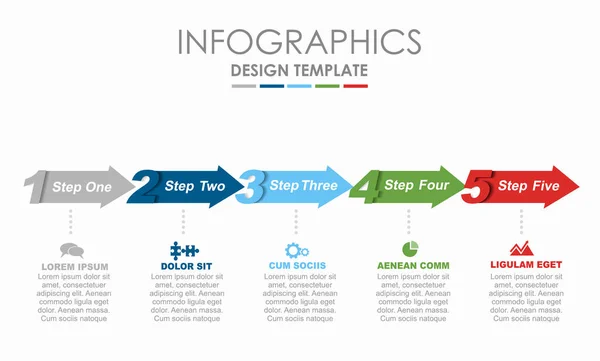 Plantilla de diseño infográfico con lugar para sus datos. Ilustración vectorial. — Archivo Imágenes Vectoriales