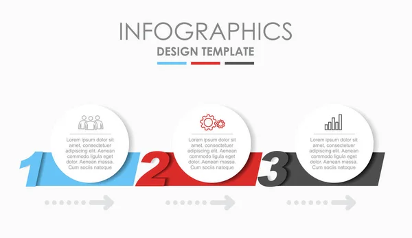 Plantilla de diseño infográfico con lugar para sus datos. Ilustración vectorial. — Archivo Imágenes Vectoriales