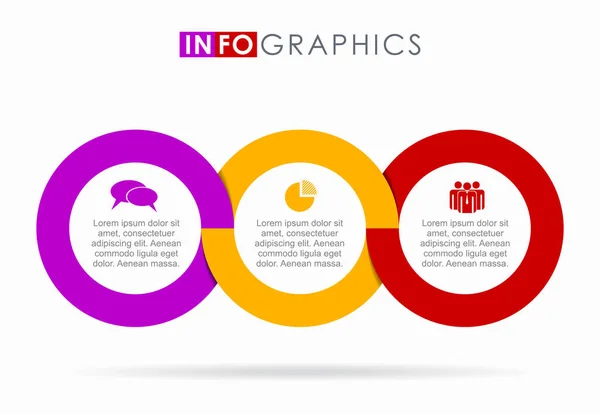 Plantilla de diseño infográfico con lugar para sus datos. Ilustración vectorial. — Vector de stock