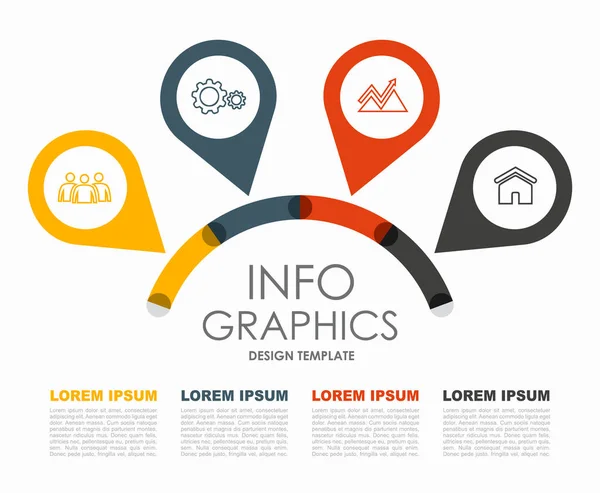 Infographic design template with place for your data. Vector illustration. — Stock Vector