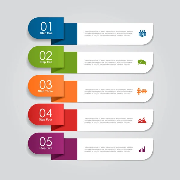 Infographic design template met plaats voor uw gegevens. Vectorillustratie. — Stockvector