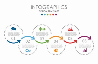 Verileriniz için yer alan bilgi tasarım şablonu. Vektör illüstrasyonu.