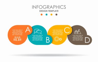 Verileriniz için yer alan bilgi tasarım şablonu. Vektör illüstrasyonu.