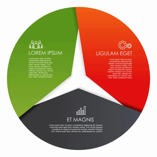 Plantilla de diseño infográfico con lugar para sus datos. Ilustración vectorial. — Archivo Imágenes Vectoriales