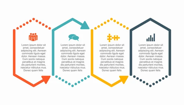 Modèle de conception infographique avec place pour vos données. Illustration vectorielle. — Image vectorielle