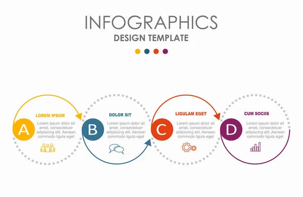 Modèle de conception infographique avec place pour vos données. Illustration vectorielle. — Image vectorielle