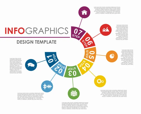 Infografische Design-Vorlage mit Platz für Ihre Daten. Vektorillustration. — Stockvektor