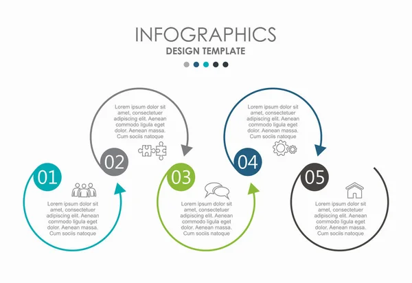 Modelo de design de infográfico com lugar para seus dados. Ilustração vetorial. — Vetor de Stock