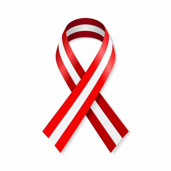 Peruvian flag stripe ribbon on white background. Vector illustration. — Stock Vector