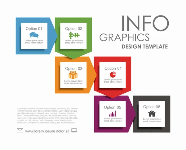 Infografische Design-Vorlage mit Platz für Ihre Daten. Vektorillustration. — Stockvektor