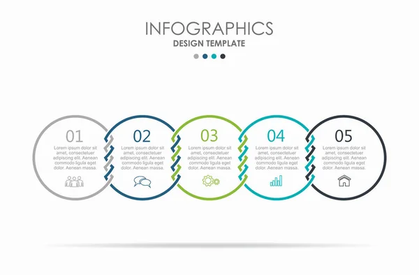 Infografische Design-Vorlage mit Platz für Ihre Daten. Vektorillustration. — Stockvektor