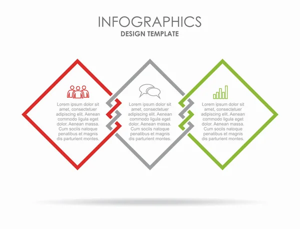 Infografisk designmall med plats för dina data. Vektorillustration. — Stock vektor