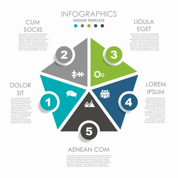 Infografische Design-Vorlage mit Platz für Ihre Daten. Vektorillustration. — Stockvektor