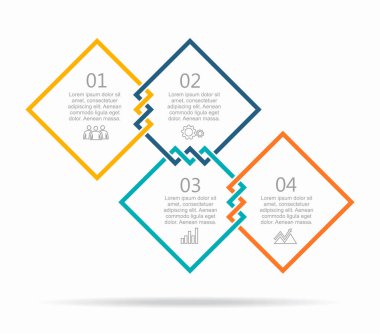 Verileriniz için yer alan bilgi tasarım şablonu. Vektör illüstrasyonu.