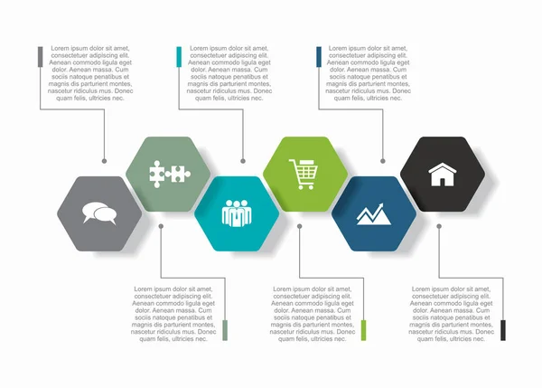 Plantilla de diseño infográfico con lugar para sus datos. Ilustración vectorial. — Archivo Imágenes Vectoriales