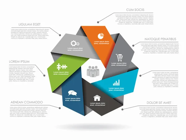 Modello di design infografico con spazio per i tuoi dati. Illustrazione vettoriale. — Vettoriale Stock