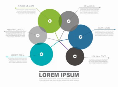 Verileriniz için yer alan bilgi tasarım şablonu. Vektör illüstrasyonu.